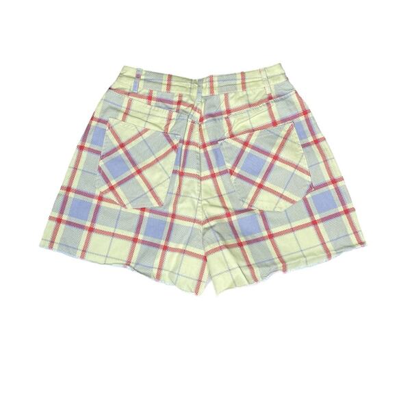 WeWoreWhat Boyfriend Short Plaid Garden Glade Women’s Sz 26 NWT - Picture 3 of 7